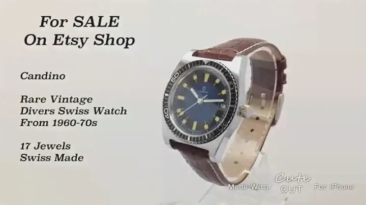 Candino Rare Vintage Divers Swiss Watch From 1960-70s - For SALE on Etsy