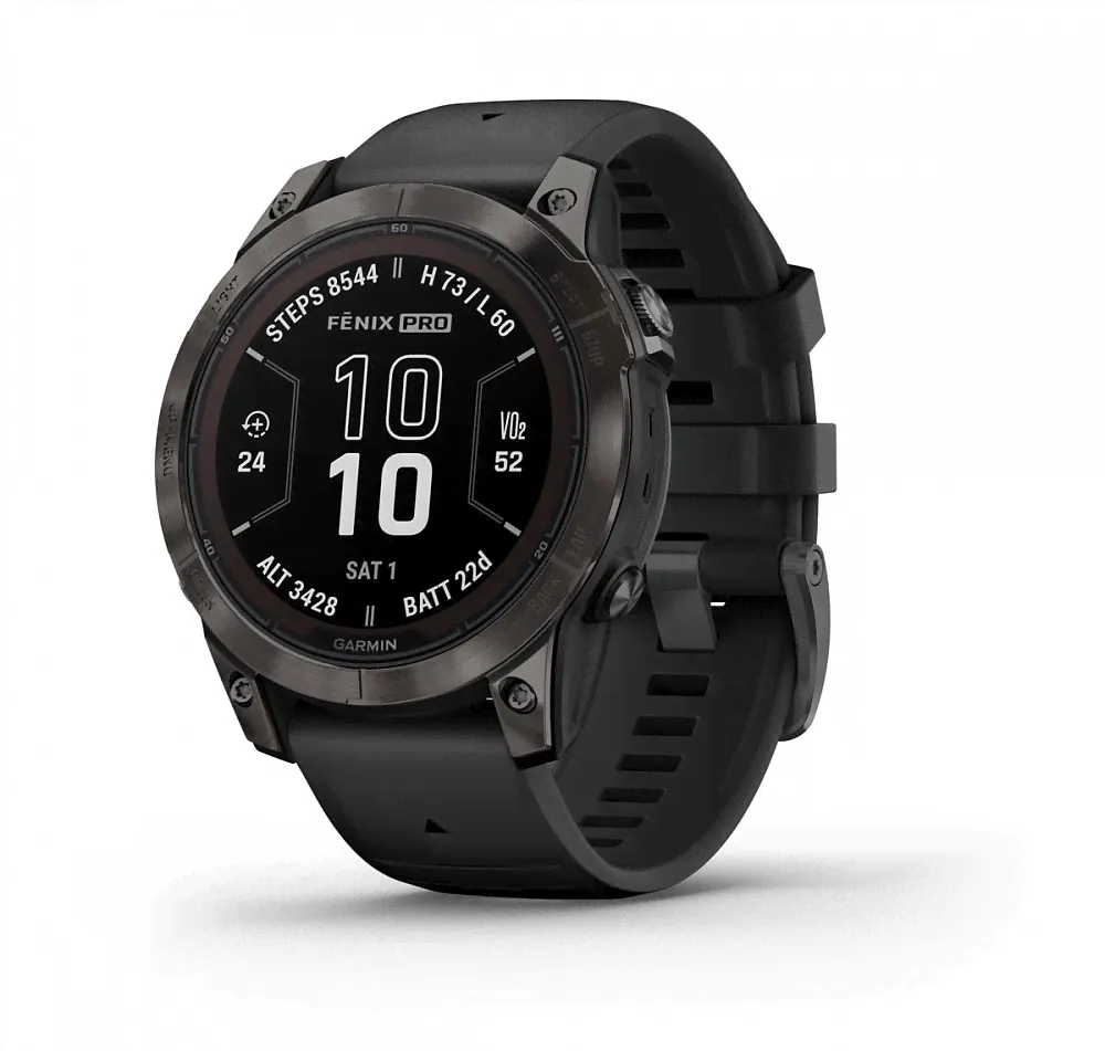 Мультиспортивные часы Garmin Fenix 7 Pro Sapphire Solar Сarbon Gray-0