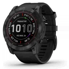 Купить Garmin Fenix 7X Sapphire Solar Black DLC titanium whit black band в Краснодаре