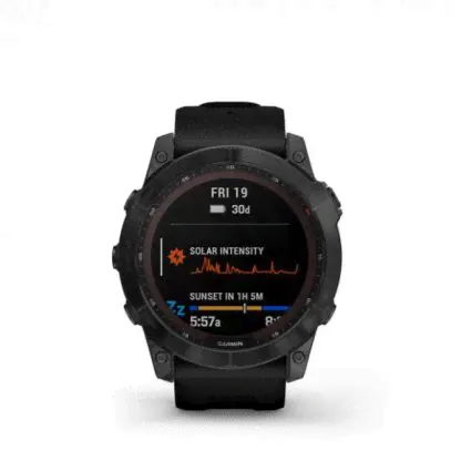 Умные часы Garmin Fenix 7X Sapphire Solar TITAN BLACK DLC-0
