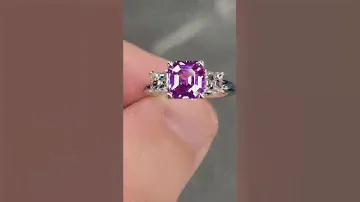 Loupe Clean GIA Certified Unheated 2.9 Ctw Vivid Purplish Pink Sapphire & VVS Diamond Platinum Ring