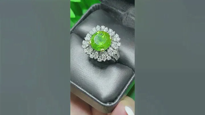 18k Gold GIA Certified Large Demantoid Garnet Diamond Ring for Sale. Contact me at +1 714-747-7437