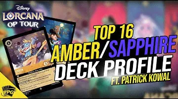 Top 16 Patrick Kowal Amber/Sapphire Lorcana OP Tour Deck Profile