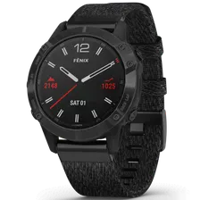 GARMIN FENIX 6 Sapphire черный DLC с плетеным черным нейлоновым ремешком