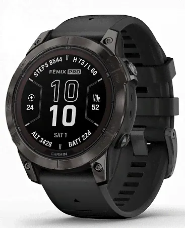 Умные часы Garmin Fenix 7 Pro Sapphire Solar 47мм Угольно-серый-0