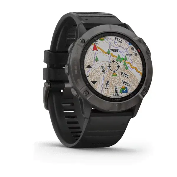 Fenix 6X Sapphire серый DLC с черным ремешком