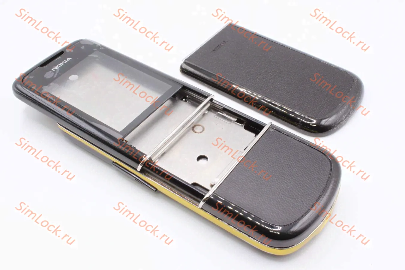 Nokia 8800 Sapphire Arte - корпус, цвет черный, кожаные накладки хорошего качества-3
