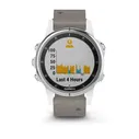 Garmin Fenix 5s Plus Sapphire, белый с серым ремешком