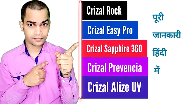 Crizal Rock vs Crizal Prevencia vs Crizal Sapphire vs Crizal Alize vs Crizal Easy UV full comparison