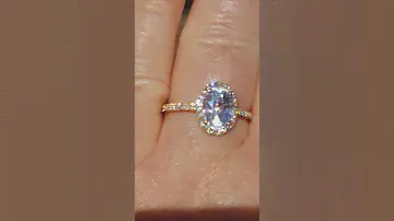 GIA Certified Oval Peach Sapphire Rose Gold Diamond Halo Engagement Ring