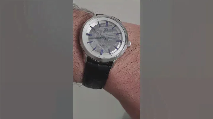 Visionary V-1 Stainless Steel Meteorite Blued hands & Markers ZELOS 40mm 50m Swiss SW200 Sapphire
