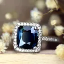 Certified 2.74 TCW Natural Teal Sapphire Ring