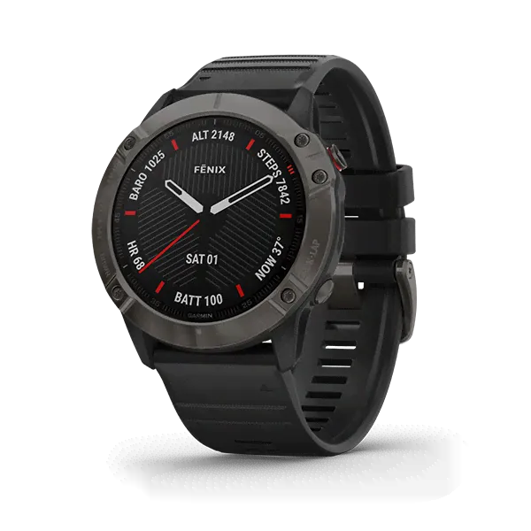 Умные часы Garmin Fenix 6X Sapphire (Carbon Gray)