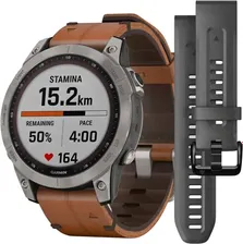 Часы Garmin Fenix 7 Sapphire Solar Titanium Chestnut 010-02540-31