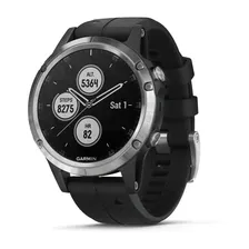 Garmin Fenix 5 Plus Sapphire серебристые с черным ремешком