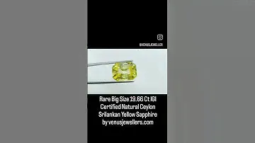 Huge 19.66 Ct IGI Certified Natural Unheated Natural Ceylon Yellow Sapphire by venusjewellers.com