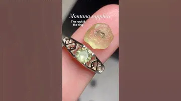 Nothing cooler than turning a rock into a ring 💚 I love my job! #montana #sapphire #engagementring