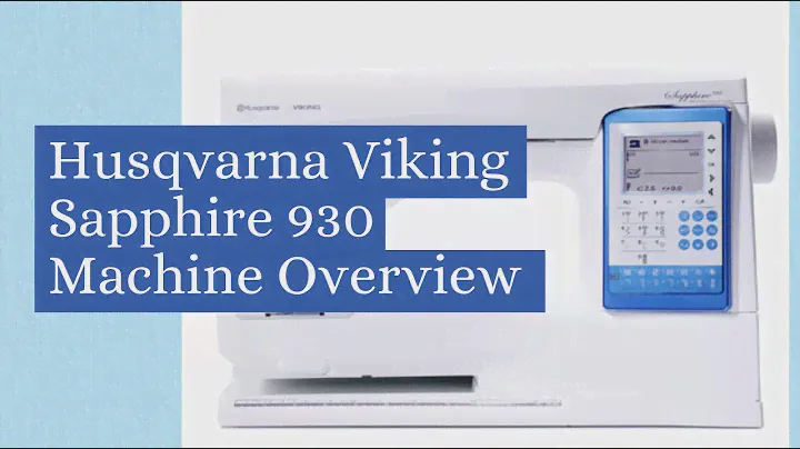 Viking Sapphire 930 Overview with Luke's Sewing Centers educator Brenda