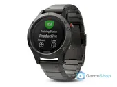 Умные часы серые с металлическим браслетом Garmin Fenix 5x Sapphire