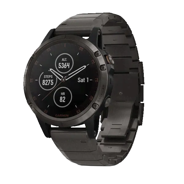 FENIX 5 PLUS SAPPHIRE титановый серый DLC с титановым DLC ремешком