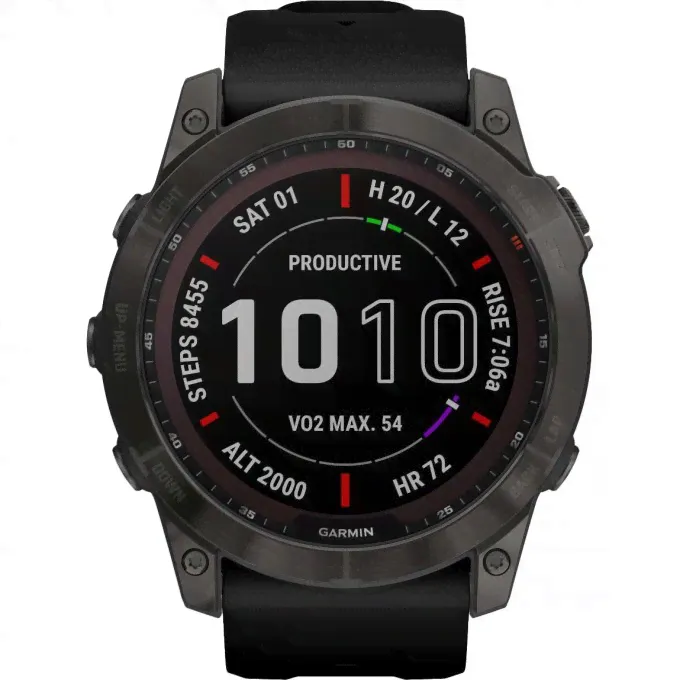 Умные часы Garmin Fenix 7S Sapphire Solar Carbon DLC