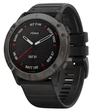 Часы Garmin Fenix 6X Sapphire DLC серый/черный