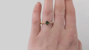 One of a Kind Montana Sapphire Ring, Blue Sapphire Diamond Cluster Ring, Vintage Inspired Blue Ring