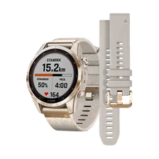 Смарт-часы Garmin Fenix 7S Sapphire Solar Титановый. Кремовый
