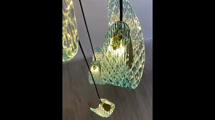 Censlighting - Banastas Luxury Sapphire Inspired Crystal & Metal Chandelier Set - Product Showcase