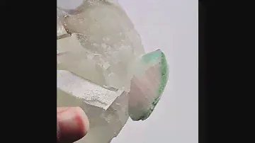 Double Terminated Watermelon Tourmaline grow on quartz from dara pech kunar Afghanistan