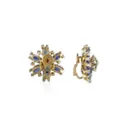 BULGARI SAPPHIRE AND DIAMOND FLOWER EARRINGS