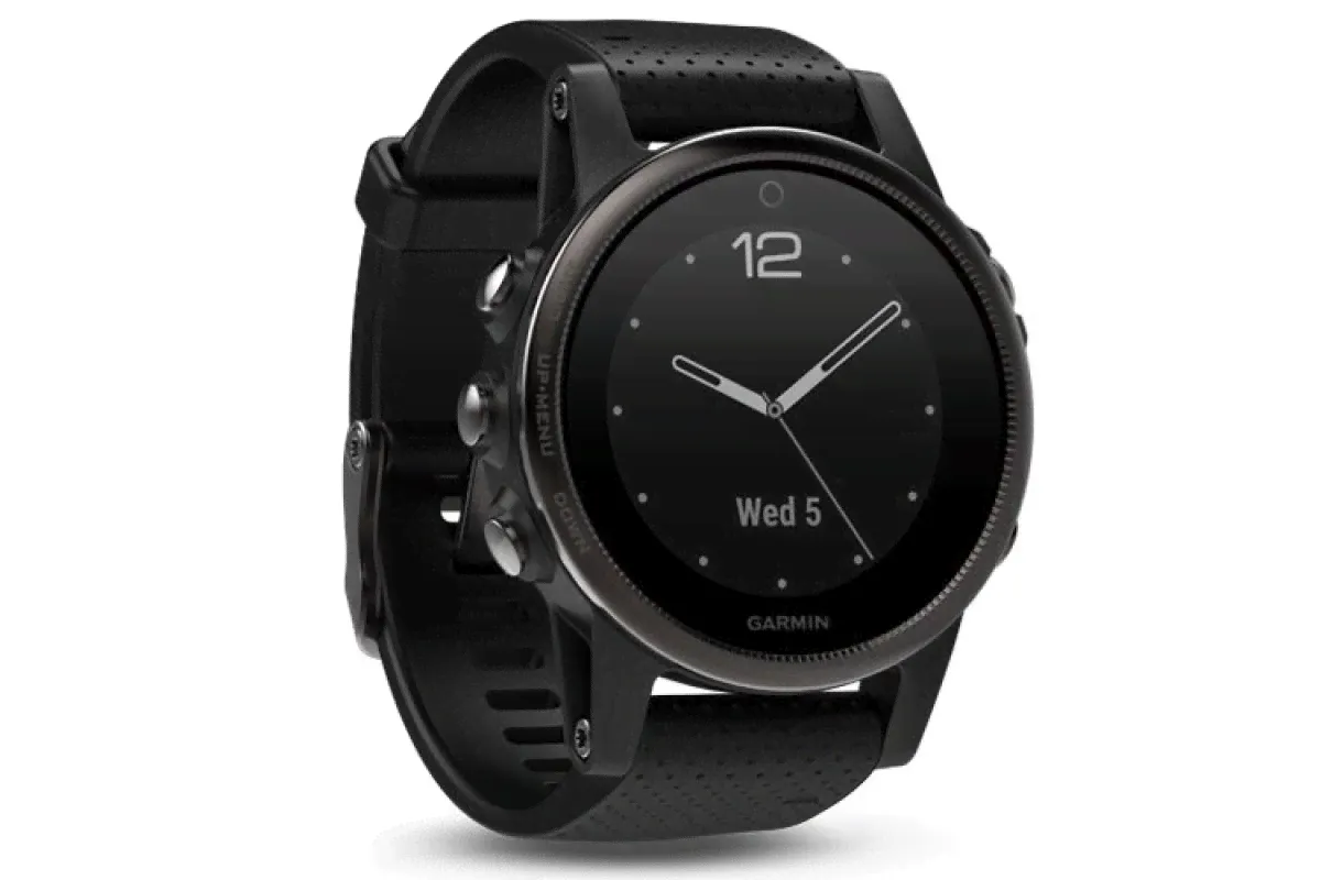 Часы FENIX 5S SAPPHIRE черные с черным ремешком-0