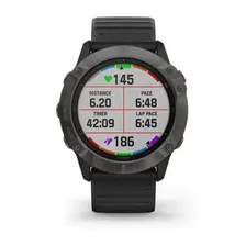 Часы Garmin FENIX 6X Sapphire серый карбон DLC с черным ремешком (010-02157-10)