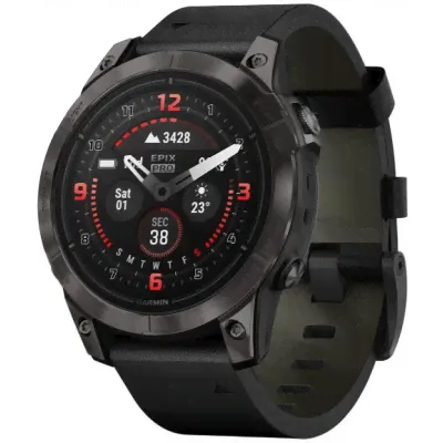 Умные часы Garmin Epix Pro (Gen 2) Sapphire Edition Titanium, серый