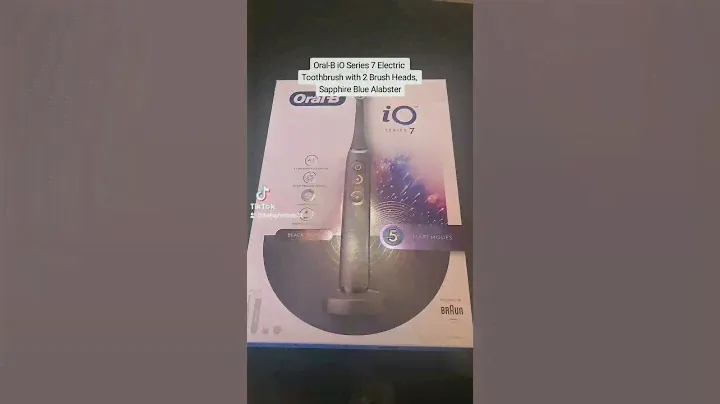 Oral-B iO Series 7 Electric Toothbrush with 2 Brush Heads, Sapphire Blue Alabster