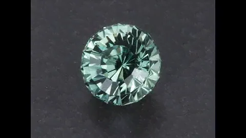 Bluish Green Round Brilliant Montana Sapphire Gemstone 1.45 Carats