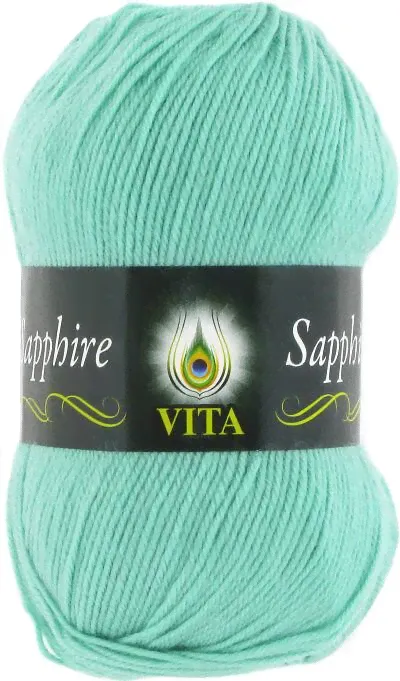 Пряжа VITA Sapphire / 1536 светлая зеленая бирюза