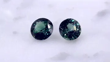 Round Blue Green Sapphire Comparison