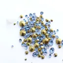 Стразы SWAROVSKI Light Sapphire, микс размеров в пакете, Crystalland, 144шт