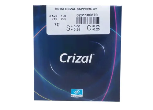 Линза Essilor 1.5 Orma Crizal Sapphire UV