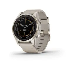 Garmin fenix 7S Pro Sapphire Solar Edition - Soft Gold with Leather strap