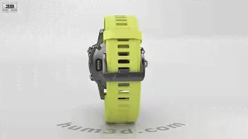 Garmin Fenix 5 Slate Gray with Amp Yellow Band 3D model by 3DModels.org