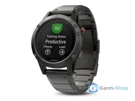 Умные часы серые с металлическим браслетом Garmin Fenix 5x Sapphire