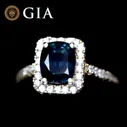 Certified 2.36 TCW Natural Teal Sapphire Ring