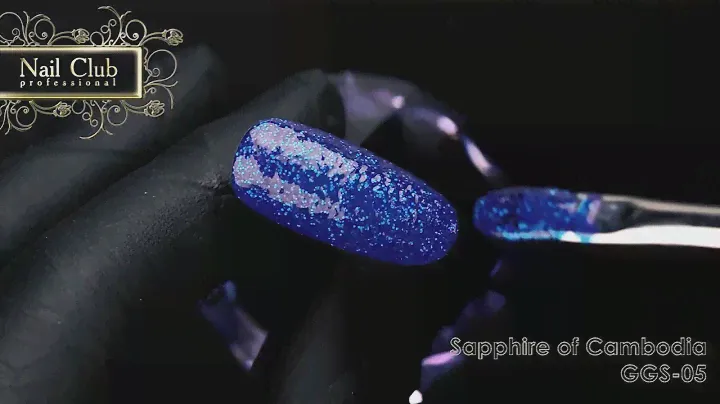 Набор синих гель-красок для ногтей с блёстками SAPPHIRE BRILLIANT
