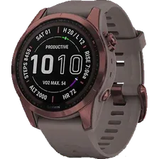 Умные часы Garmin Fenix 7S Sapphire Solar Dark Bronze Titanium with Shale Gray Band