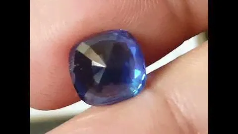 Gia certified 4.1 ct top blue sapphire cushion cut