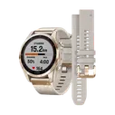 Смарт-часы Garmin Fenix 7S Sapphire Solar Титановый. Кремовый