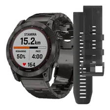 Смарт-часы Garmin Fenix 7X Sapphire Solar титановый. Угольно-серый