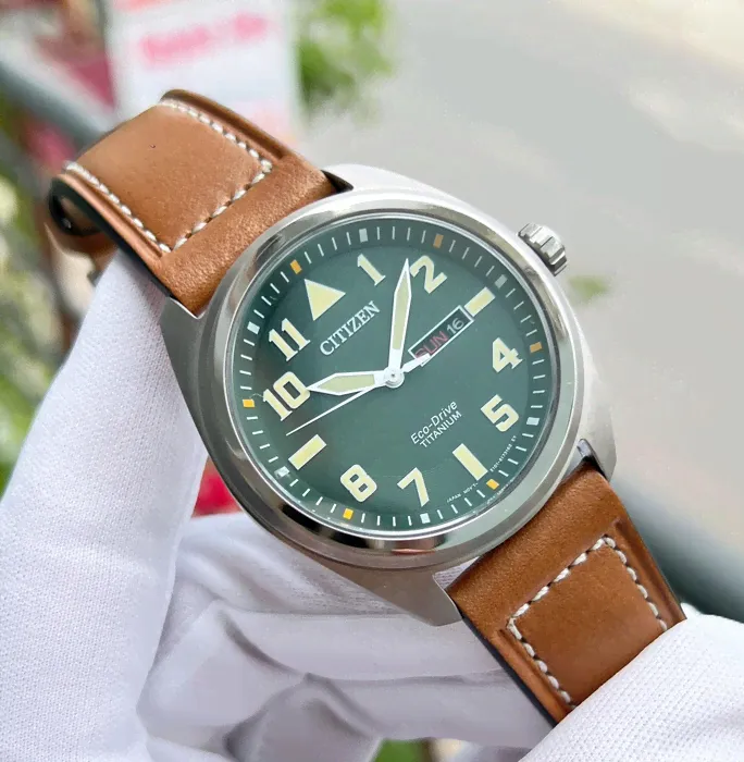 Citizen Eco-Drive Super Titanium Sapphire Crystal Green Dial Watch BM8560-02X